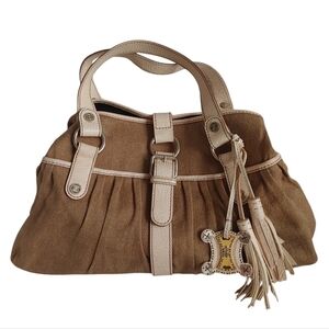 Celine Paris Canvas & Leather Boogie Tassel Bag